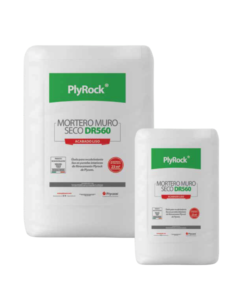 PLYROCK DR560 Drywall Mortar - Acabado Liso para Exterior